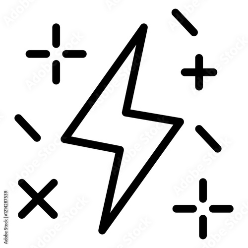 Lightning Vector Design Icon Style