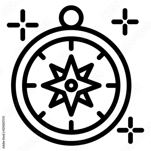 Compass Rose Vector Design Icon Style