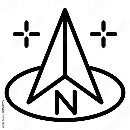North Arrow Vector Design Icon Style