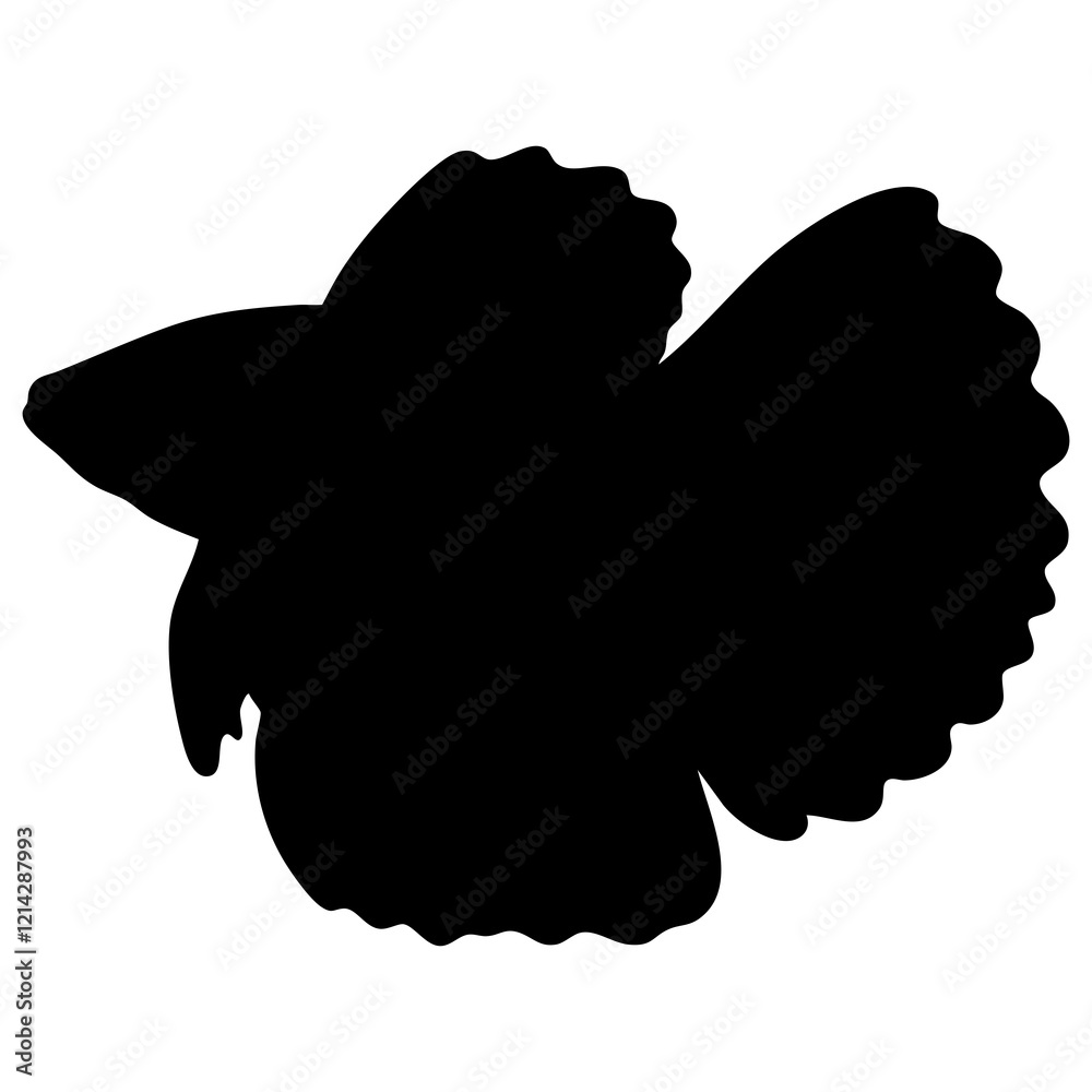 betta fish silhouette illustration art style betta fish silhouette illustration art style
