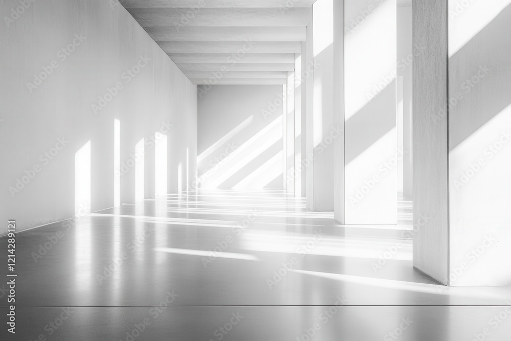 minimalist gallery space bathed in ethereal natural light, pristine white walls casting gentle geometric shadows, polished concrete floor reflecting soft ambient glow minimalist gallery space bathed in ethereal natural light, pristine white walls casting gentle geometric shadows, polished concrete floor reflecting soft ambient glow