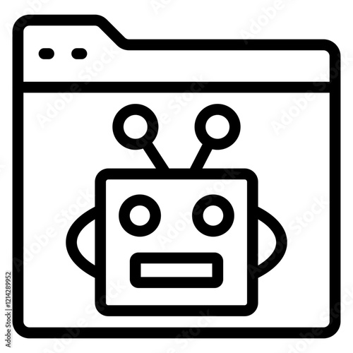 Robot Vector Design Icon Style