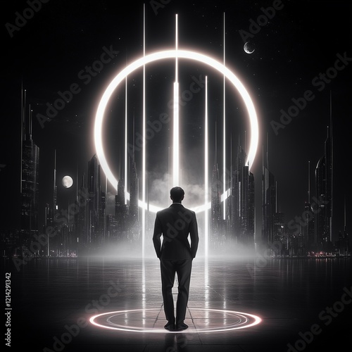 a man silhouette, generated ai