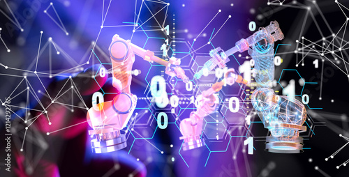 Neural network 3D illustrat...