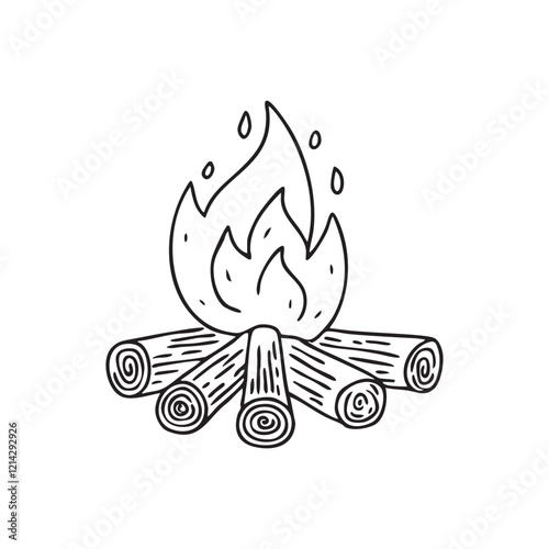 The firewood began to ignite slowly, crackling in the hearth