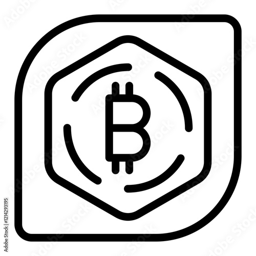 Bitcoin Vector Design Icon Style