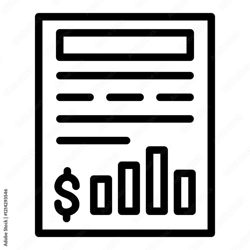 Financial Statement Vector Design Icon Style Financial Statement Vector Design Icon Style