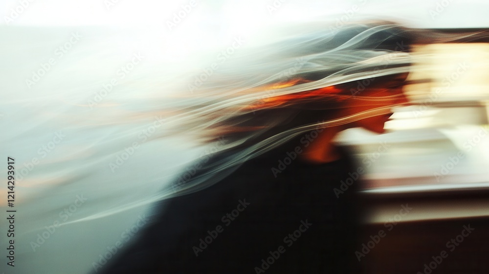 Dynamic motion illustration of a blurred woman. Dynamic motion illustration of a blurred woman.