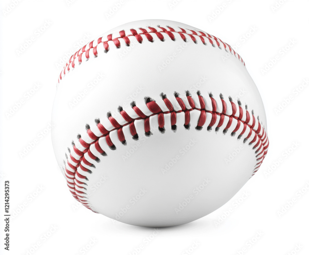 Classic baseball resting on a flat surface with detailed stitching visible, reflecting its traditional design and use in sports Classic baseball resting on a flat surface with detailed stitching visible, reflecting its traditional design and use in sports