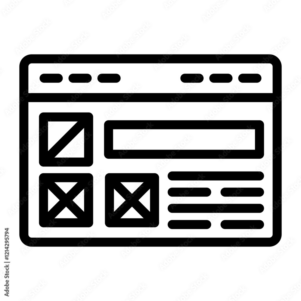 Wireframe Vector Design Icon Style Wireframe Vector Design Icon Style