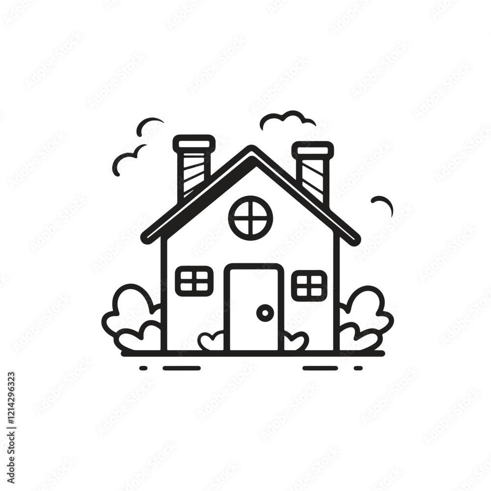 house silhouette free eps with fully editable house silhouette free eps with fully editable