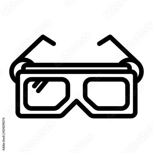 3D Glasses Vector Design Icon Style