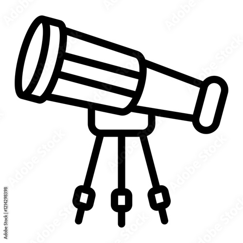 Telescope Lens Vector Design Icon Style