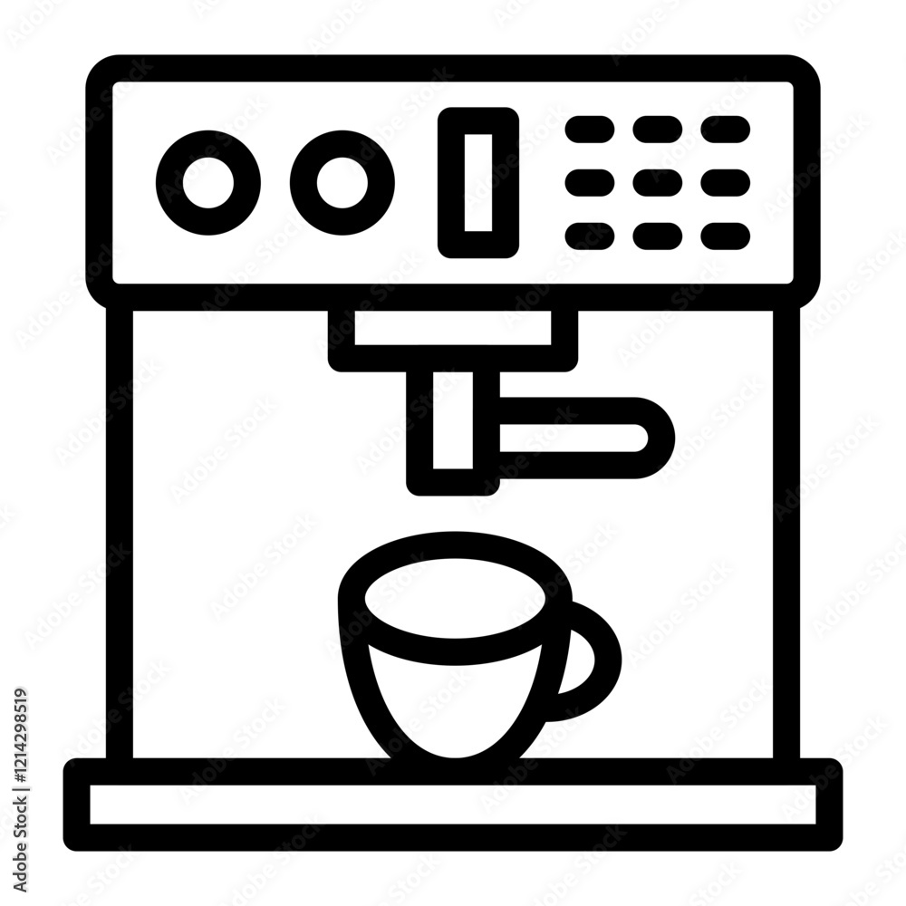 Coffee Maker Vector Design Icon Style