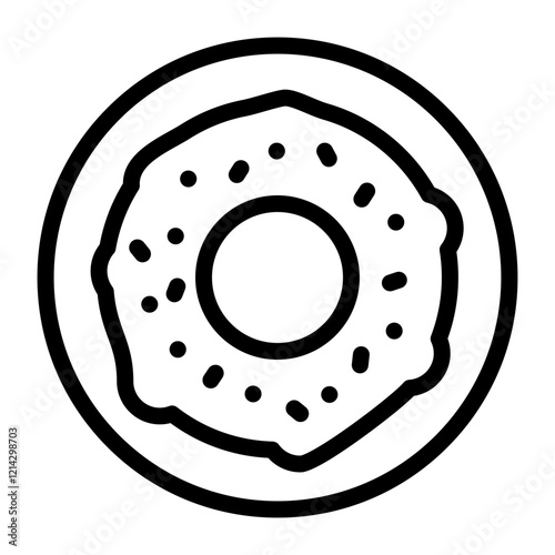 Bagel Vector Design Icon Style