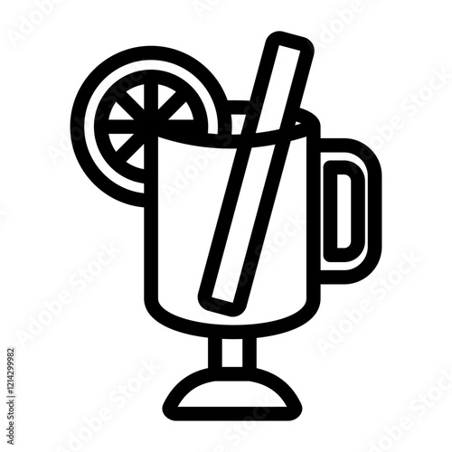 Mulled Wine Vector Design Icon Style