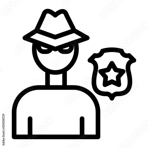 Cyber inspector Vector Design Icon Style