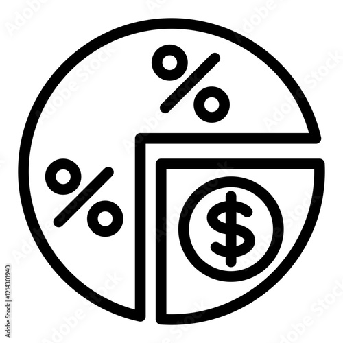 Profit margin Vector Design Icon Style