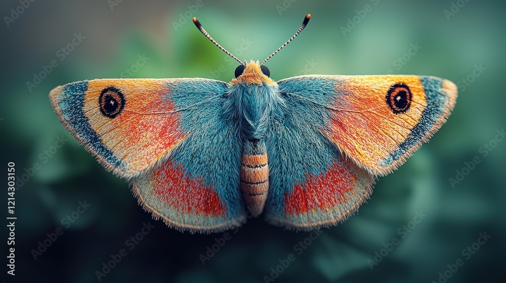 Obraz premium Vibrant Pixelated Butterfly Close-up