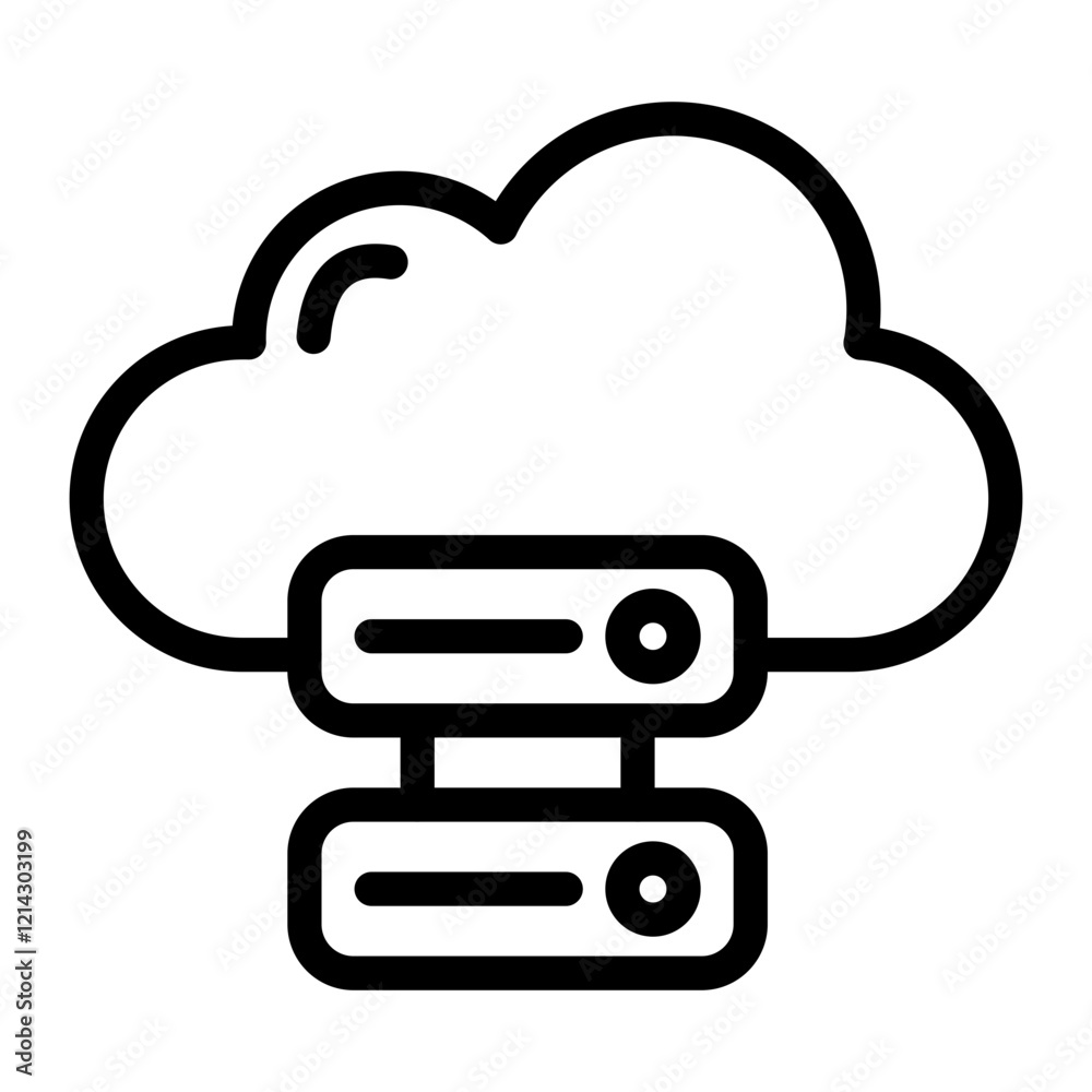 Database Vector Design Icon Style Database Vector Design Icon Style