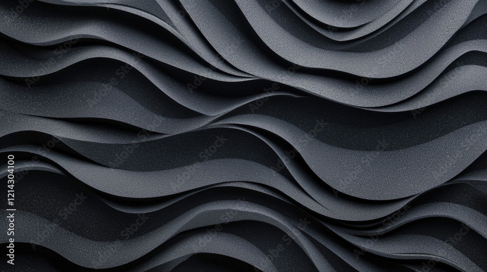 Obraz premium Abstract textured waves in dark tones