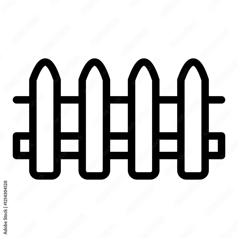 Fence Vector Design Icon Style Fence Vector Design Icon Style
