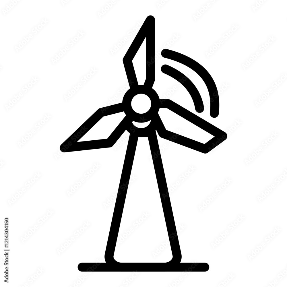 Windmill Vector Design Icon Style Windmill Vector Design Icon Style