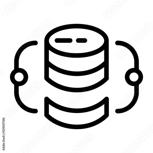Database Vector Design Icon Style
