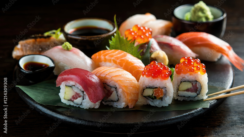 Sushi Platter with Nigiri and Rolls Sushi Platter with Nigiri and Rolls