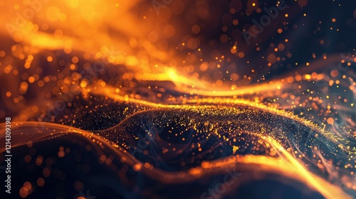 Glowing light abstract particle waves backgrounds