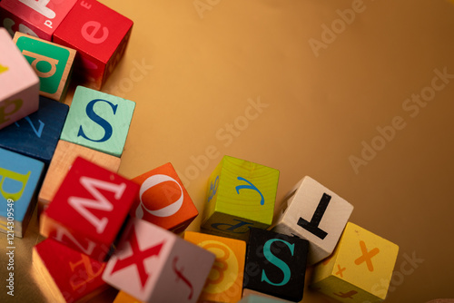 Colorful alphabet blocks sc...
