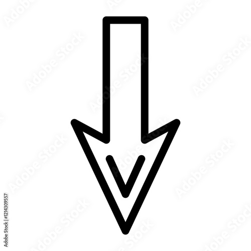 Down Arrow Vector Design Icon Style