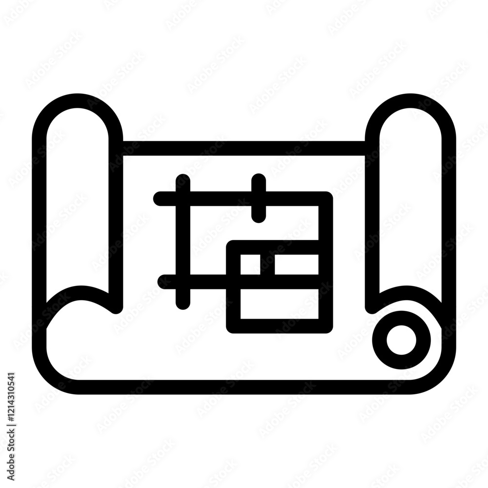 Blueprint Vector Design Icon Style Blueprint Vector Design Icon Style