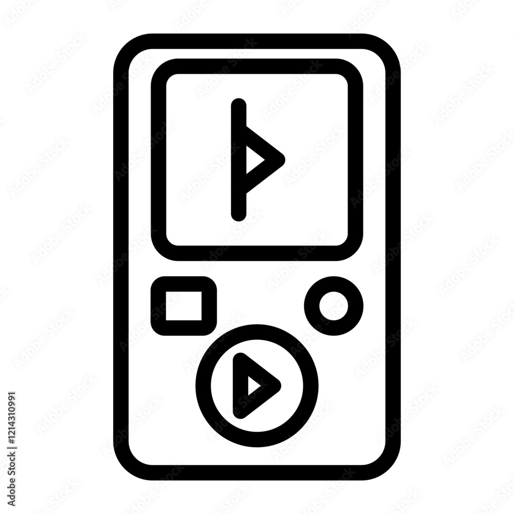 Audio Player Vector Design Icon Style Audio Player Vector Design Icon Style
