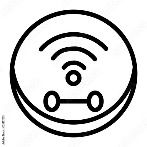 Robotic Vaccum Vector Design Icon Style