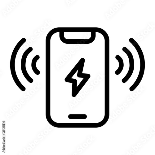 Wireless Charging Vector Design Icon Style
