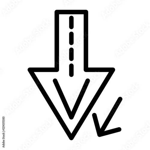 Down Arrow Vector Design Icon Style