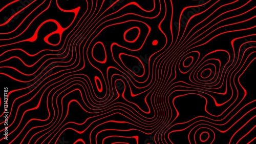 seamless video Abstract Background with with Dynamic red Swirls in black background