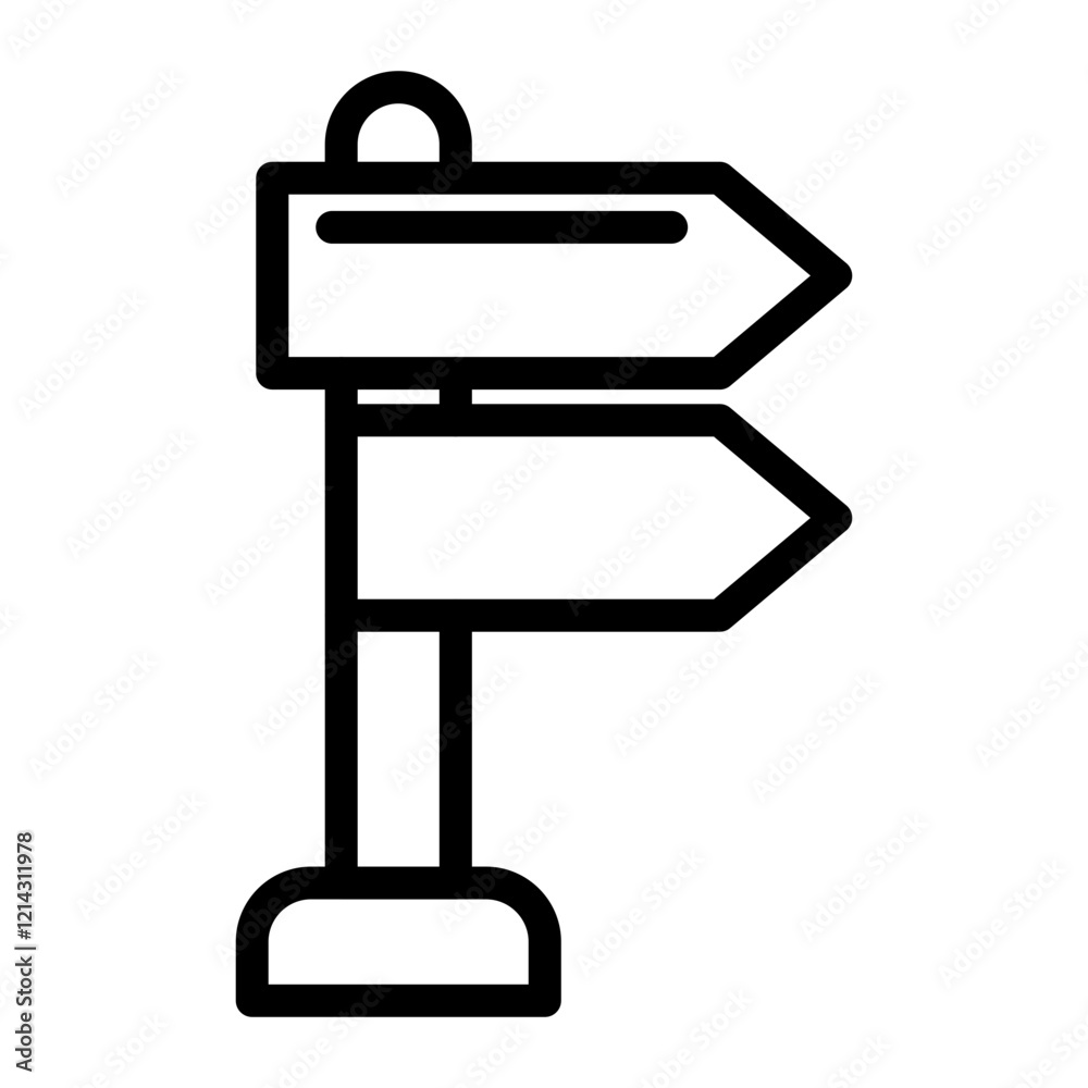 Signboard Right Vector Design Icon Style Signboard Right Vector Design Icon Style