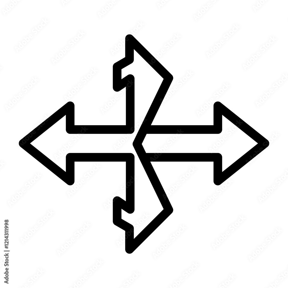 Opposite Arrow Vector Design Icon Style Opposite Arrow Vector Design Icon Style