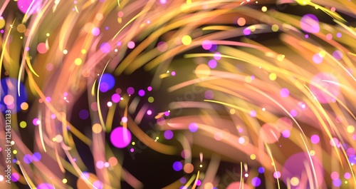light wave background, 3d R...