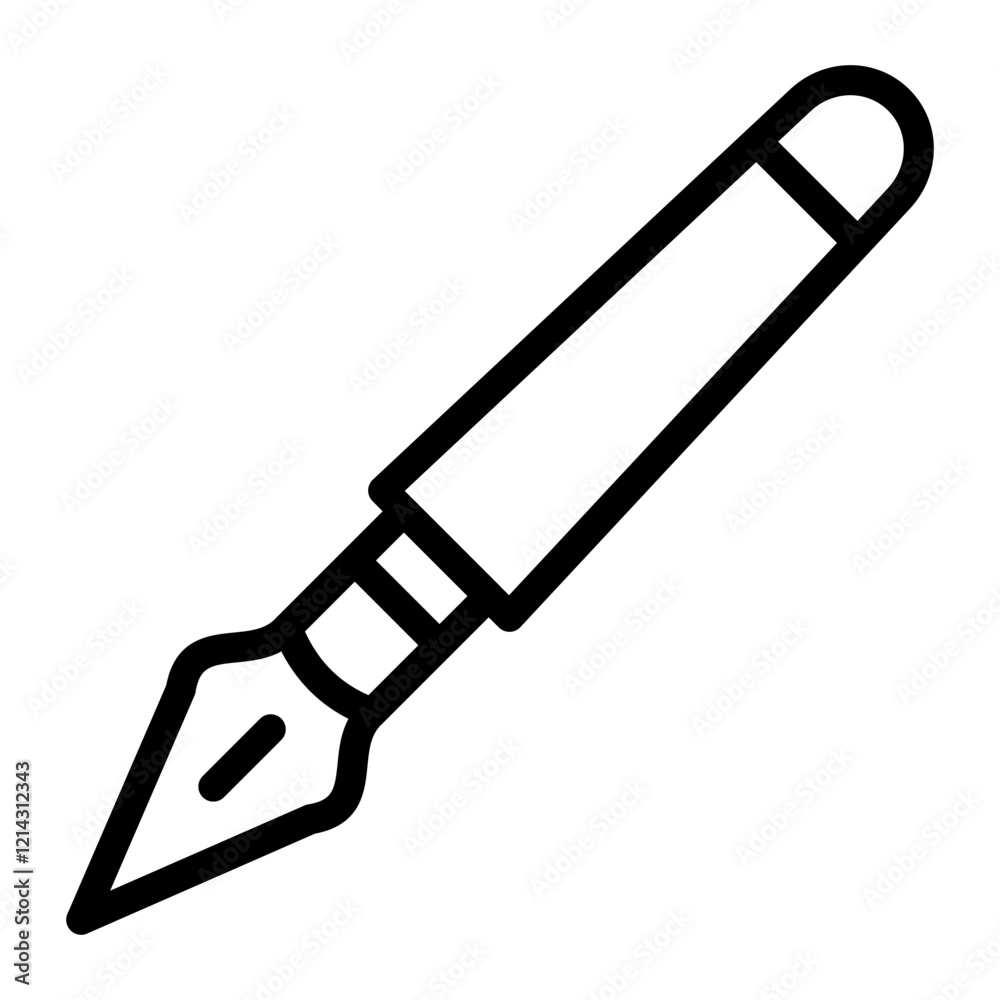 Fountain Pen Vector Design Icon Style Fountain Pen Vector Design Icon Style