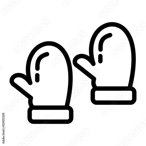 Oven Mittens Vector Design Icon Style