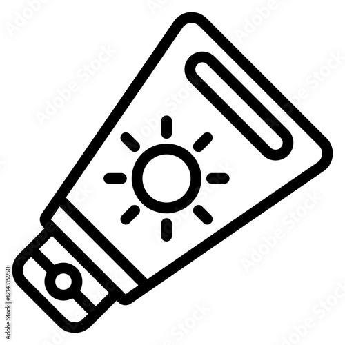 Sun Cream Vector Design Icon Style