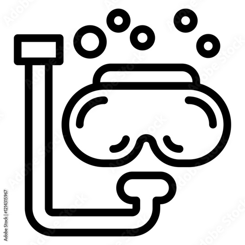 Diving Mask Vector Design Icon Style