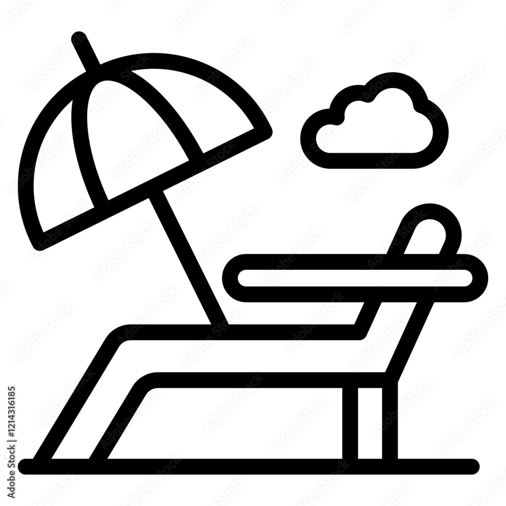 Beach Chair Vector Design Icon Style Beach Chair Vector Design Icon Style