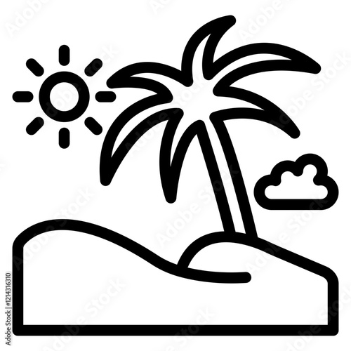 Island Vector Design Icon Style