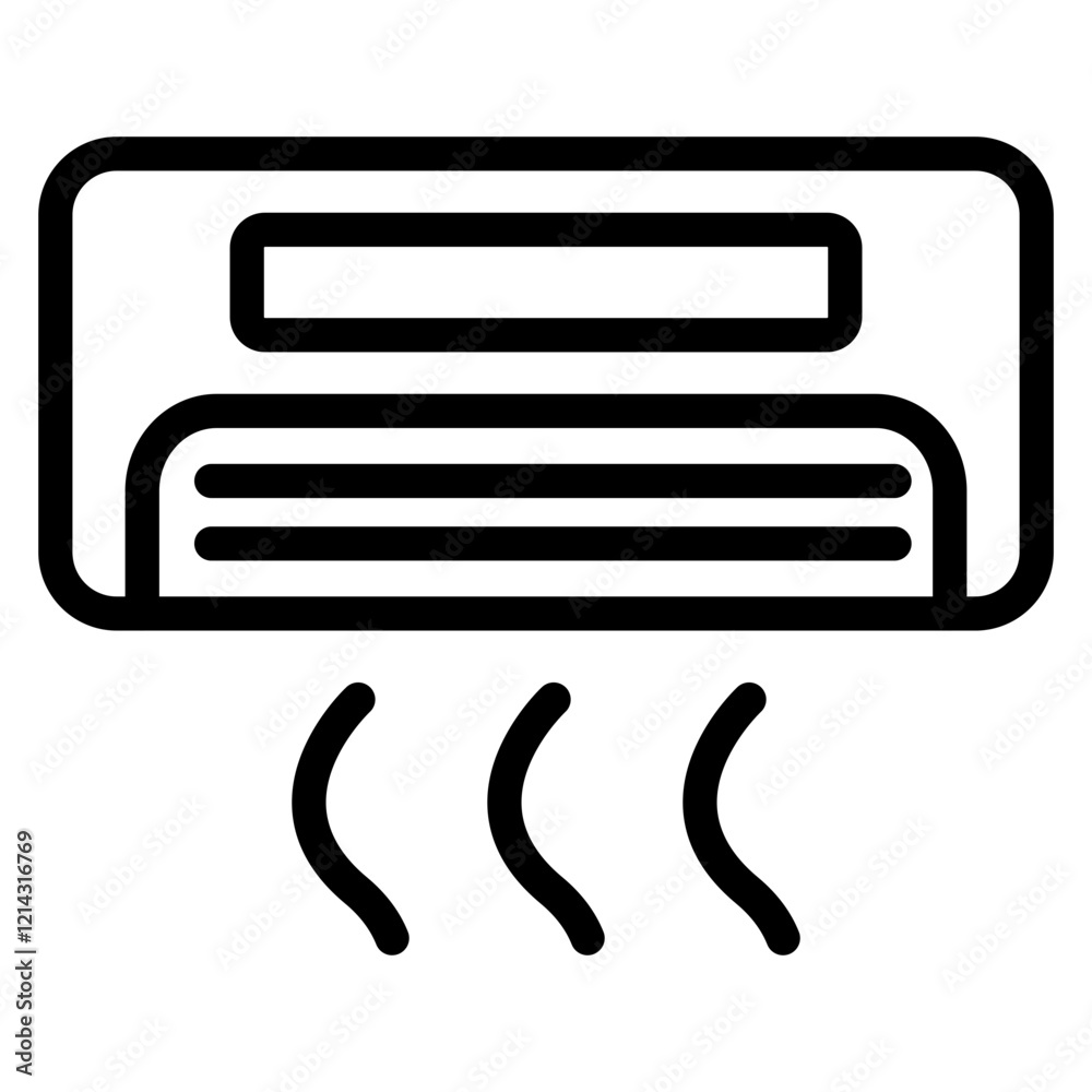 Air Conditioner Vector Design Icon Style Air Conditioner Vector Design Icon Style