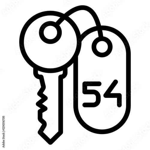 Room Key Vector Design Icon Style