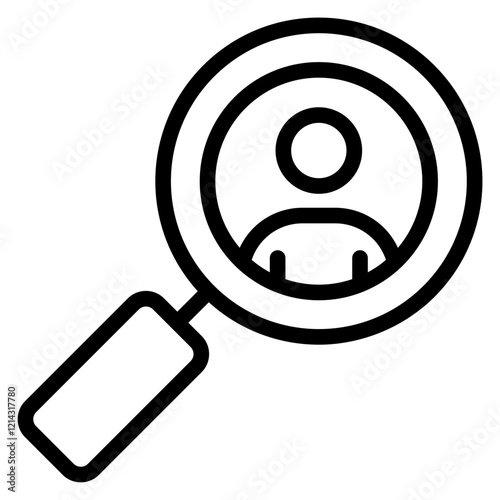 Find Person Vector Design Icon Style